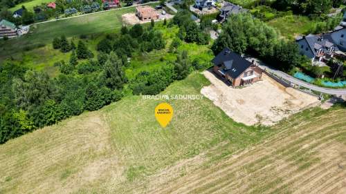 6 arów budowlanej, piękna panorama, Mogilany