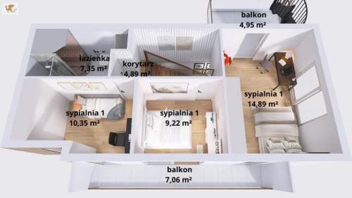 Apartament z ogródkiem i tarasem na dachu Węgrzce