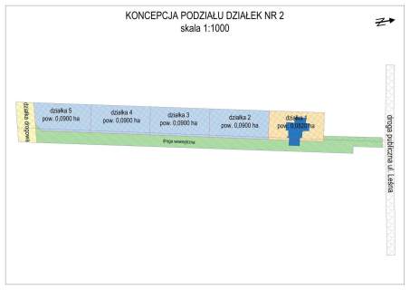 Dwupokoleniowy, Kampinos, działka do podziału