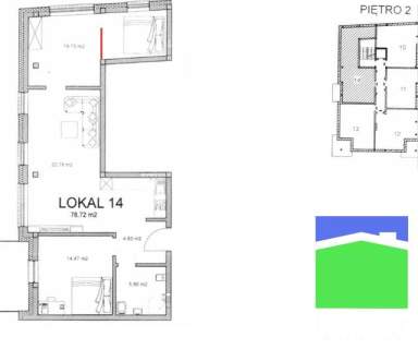Pabianice - lokal 4 pok. 78,72 m2 ul. Warszawska