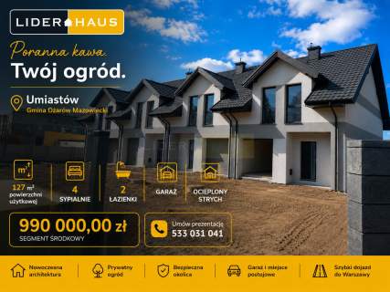 Nowoczesny dom szeregowy 127 m Garaż Ogród 56
