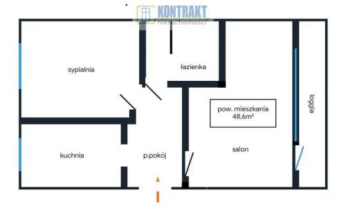 Słupsk ul Norwida sprzedaż mieszkania 2pok. z logg