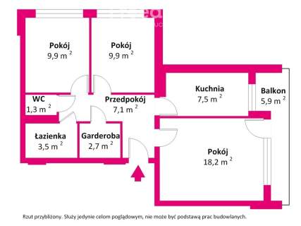 3 pokoje centrum Ełku widok na jezioro