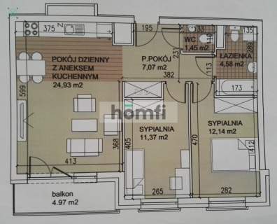 3-pok 62 m2 Tęczowa 15 minut od Rynku