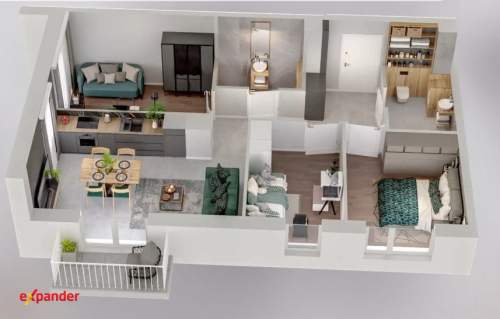 Promocja 4pokoje balkon 64,9m2 Rokitki k.Tczewa Pomorskie
