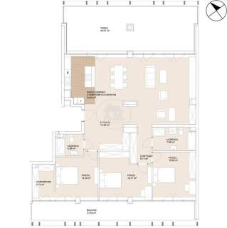 Apartament 4 pokoje 143,92 m Taras 46 m 