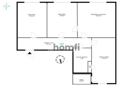 PRZESTRONNE I JASNE 3-POKOJE 80 m2 BYTOM CENTRUM