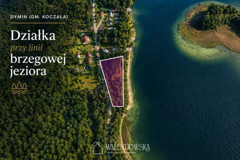 gm. Koczała Działka przy linii brzegowej jeziora