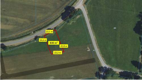 Działka budowlana 831m2 Dzielna