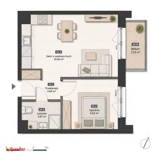 Parter Ogródek 36,37 m 2 pokoje 380 000 zł