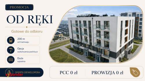 Gotowe mieszkanie 2 pokoje blisko tramwaju