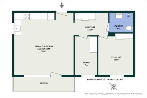3 pokoje Targówek   balkon, piwnica, nowy prąd