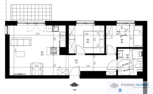 APARTAMENT 55,09m2 OGRÓD TARAS KAIMSKA BEZ PCC