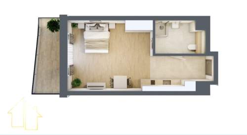 Międzyzdroje apartament 34,83 m z balkonem 8,37 m 
