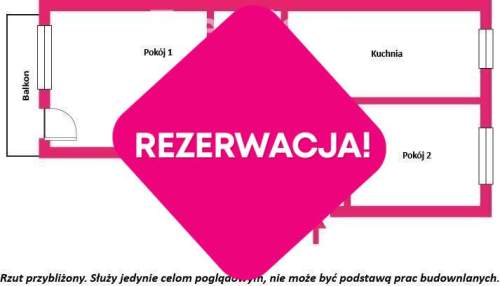 Na sprzedaż mieszkanie 2-pokojowe z balkonem