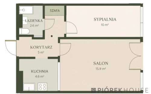 2-pokojowe mieszkanie w Śródmieściu