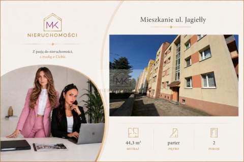 Mieszkanie 44,3 m2 2 pokoje Wysoki parter ul. Jagiełły, Brzeg
