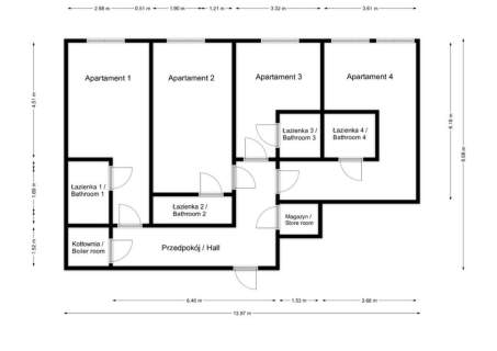 4 apartamenty Kraków Rynek Pasywny dochód, FV