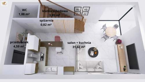 Apartament z ogródkiem i tarasem na dachu Węgrzce