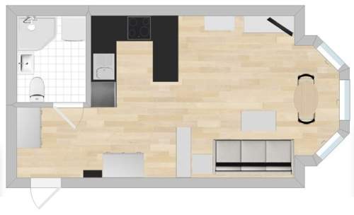 Duża kawalerka w centrum, 40 m2- Kilińskiego 113