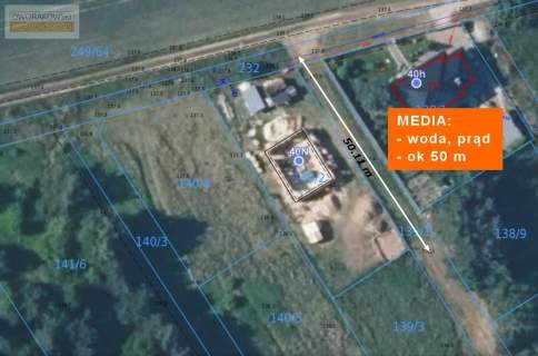 Działka z drogą Budowlana Media 50 m
