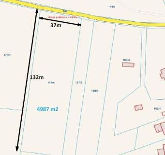Działka budowlana 4990 m2 Dymnica, Ulinia nad morzem