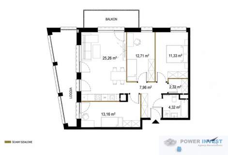 4 pokoje Balkon i loggia Bez PCC i prowizji