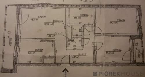 3-pokojowe mieszkanie w Wawrze