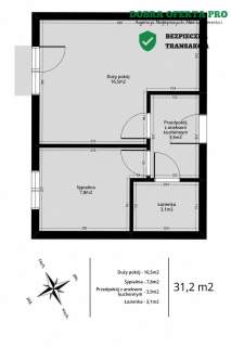 2 pokoje do remontu Wrzeszcz 31,2 m