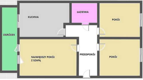 Przestronne, rozkładowe 3 pok. z ogródkiem na Gaju / od 1.09