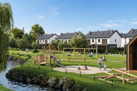 WIDOK NA ZIELEŃ 57,84M2, OGRÓD 140M2 - 20 MIN DO WARSZAWY S7