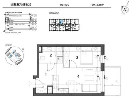 Nowe 2 pokoje 35,80 m2 Al. Solidarności