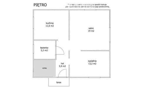 Piętro domu do wynajęcia Lubawa, ul. Kopernika