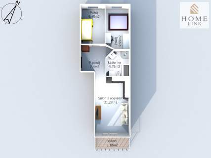 3 pokoje duży balkon ul. Pimpickiego 8
