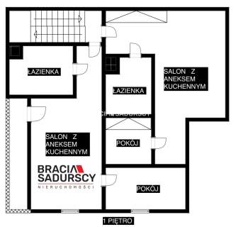 Budynek z 6 niezależnymi apartamentami.