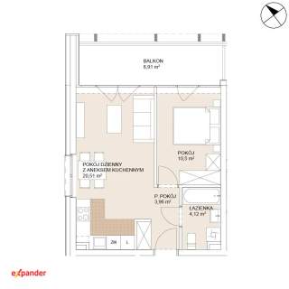 Apartament 2-pokoje prawie 40 m2 Stare Miasto