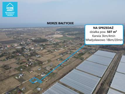 Karwia 3 km Działka budowlana z WZ 507 m