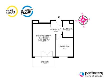 Południowe Balkon 6m2 Msc. postojowe Komórka