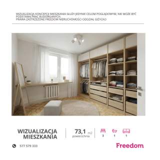 Mieszkanie 73,1 m z widokiem na jezioro Niegocin