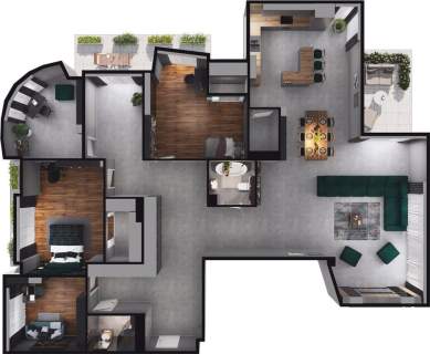 Duży apartament z widokiem na panoramę Olsztyna