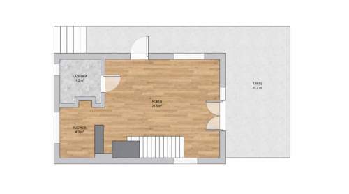 Dom całoroczny 3 min. od Narwi 3 pok. 60 m2 taras 26 m2 garaż