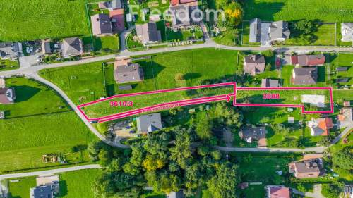 Działka budowlana z fundamentem Łękawica