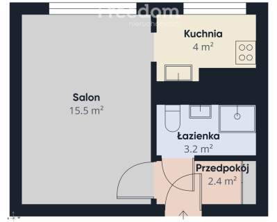 Przytulna kawalerka z oddzielną kuchnią i piwnicą