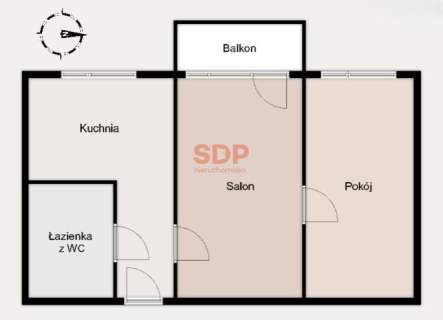 Dwupokojowe mieszkanie z balkonem