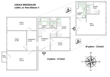 BEZ PROWIZJI 4 pokoje, OBOK UCZELNI, WIDOK,PARKING