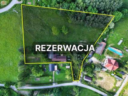 Szyk, gm. Jodłownik - dom na dużej działce 74 ary
