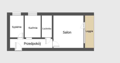 Nowe Miasto Metro Galeria 2-pok Loggia 