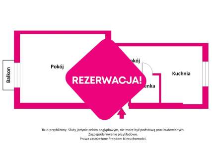 37 m2 I METRO Kamienica CEGŁA Parkiet Balkon