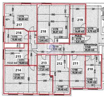 Lokal biurowy 198,96 m2 na wynajem Mokotów BEZ PROWIZJI