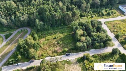 Działka budowlana przy ścianie lasu 962 m2 w Bilczy, gm. Morawica